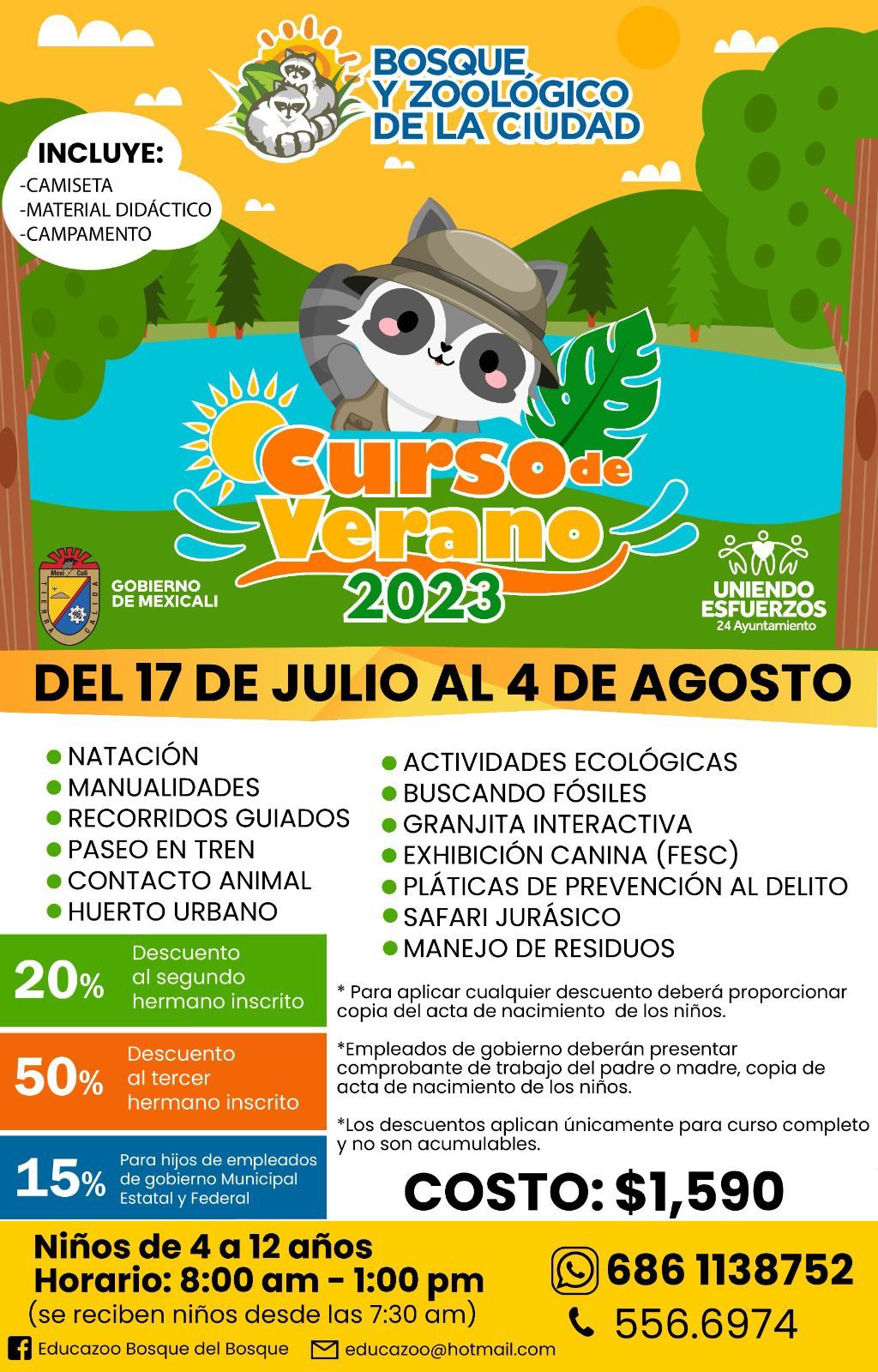 Cursos de Verano 2023 Zoológico Mexicali