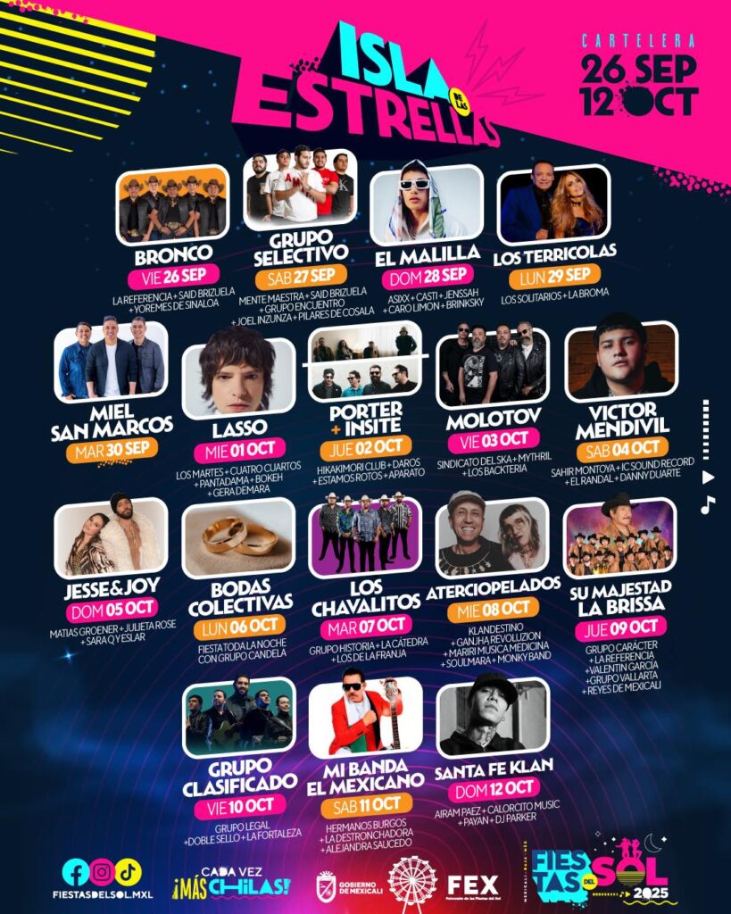 isla de las estrellas fiestas del sol mexicali 2025