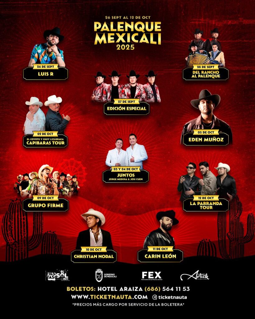 artistas palenque mexicali 2025